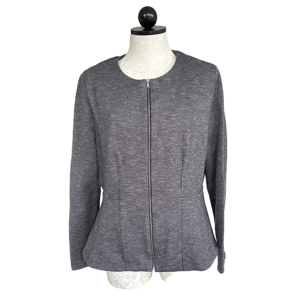 Mossimo Heather Gray Zipper Front Jacket Size XXL